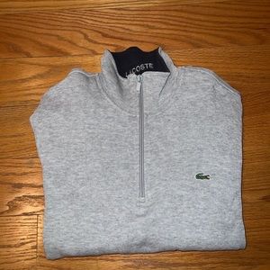 Lacoste grey quarter zip